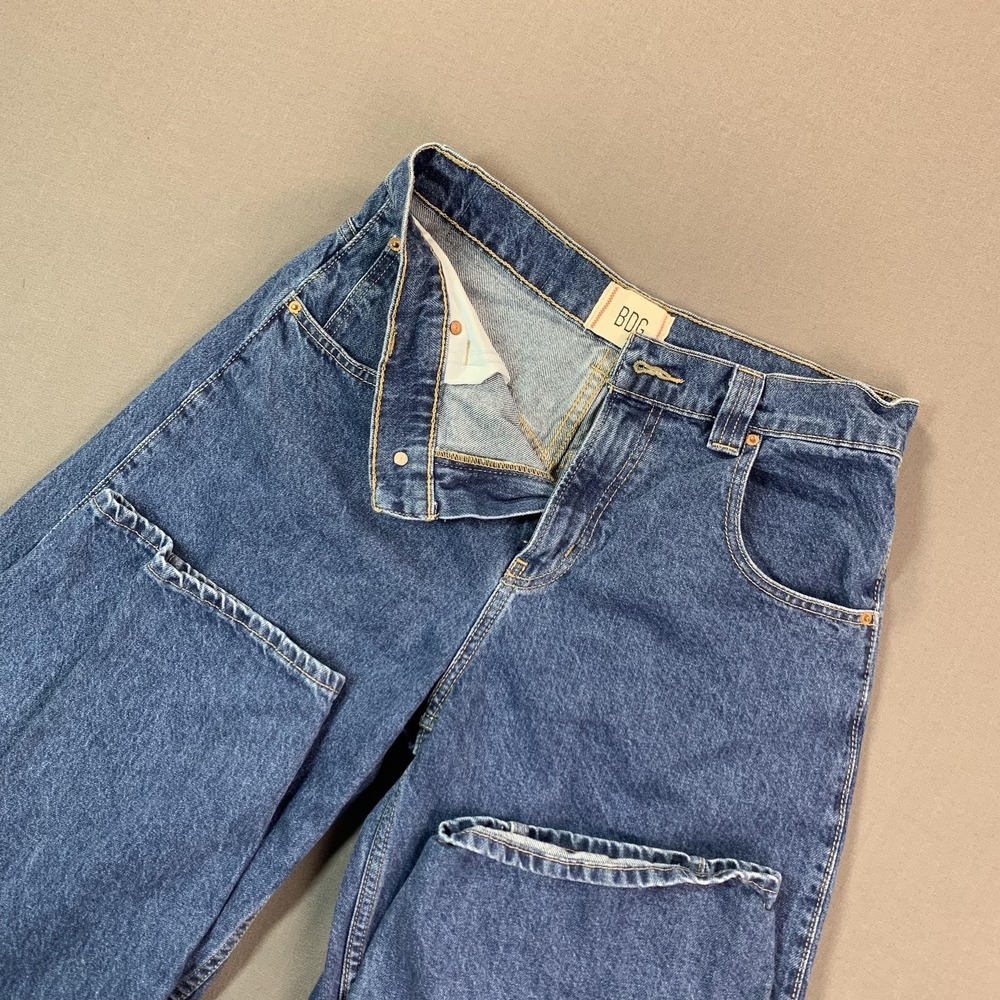BDG Jeans Womens 10 30x28 Blue Medium Wash High Rise Relaxed Barrel Leg Denim